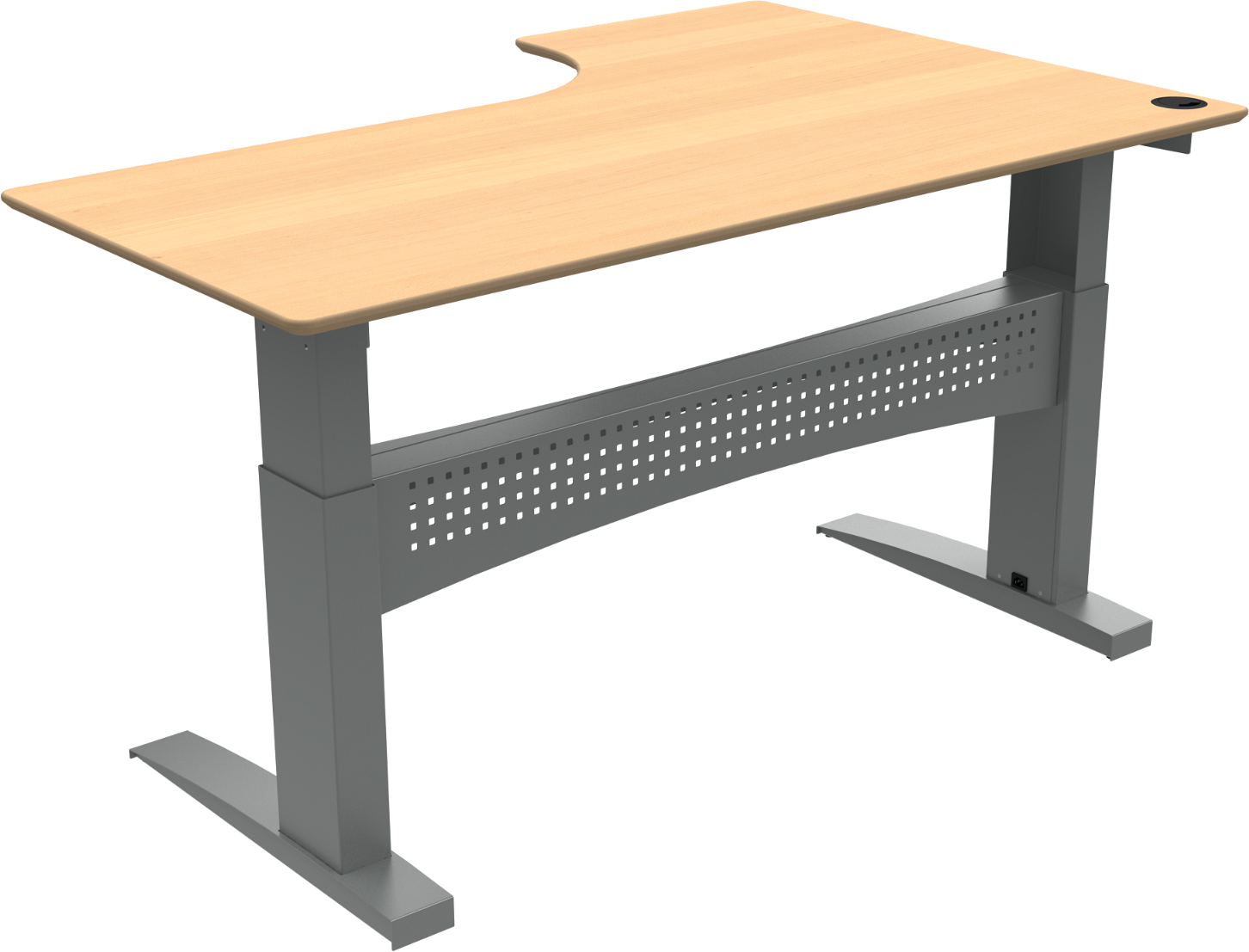 Ergonomisk L-formet Hæve-Sænkebord – Zennord Flexdesk