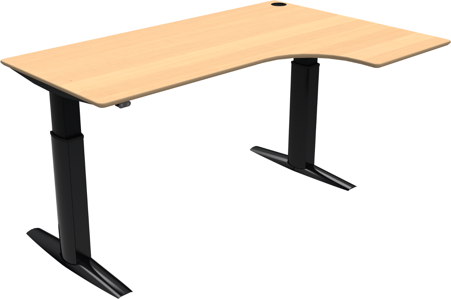 Ergonomisk L-form Hæve-/Sænkebord – Zennord ElevateLine