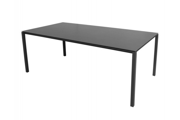 Cane-line Pure Havebord 100x200 – Elegant Lavagrå & Sort