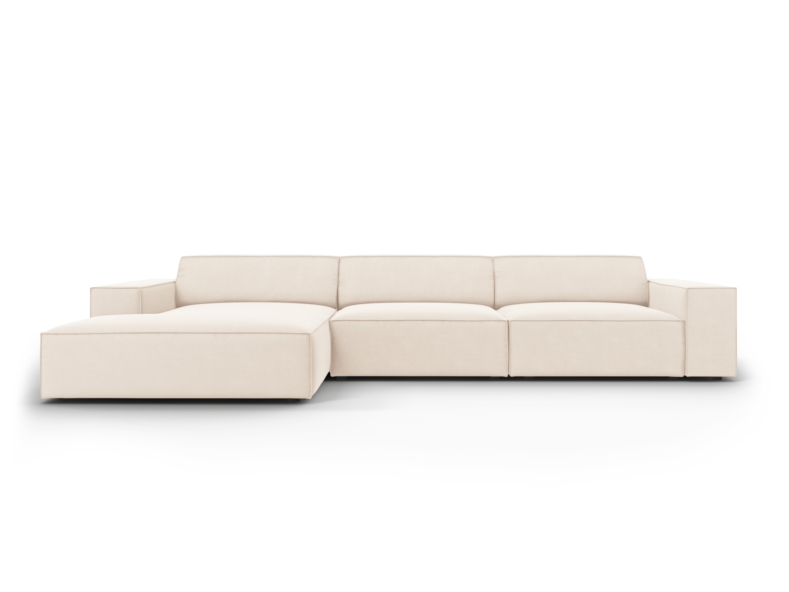 Micadoni Jodie Venstrevendt Hjørnesofa - Beige Fløjl