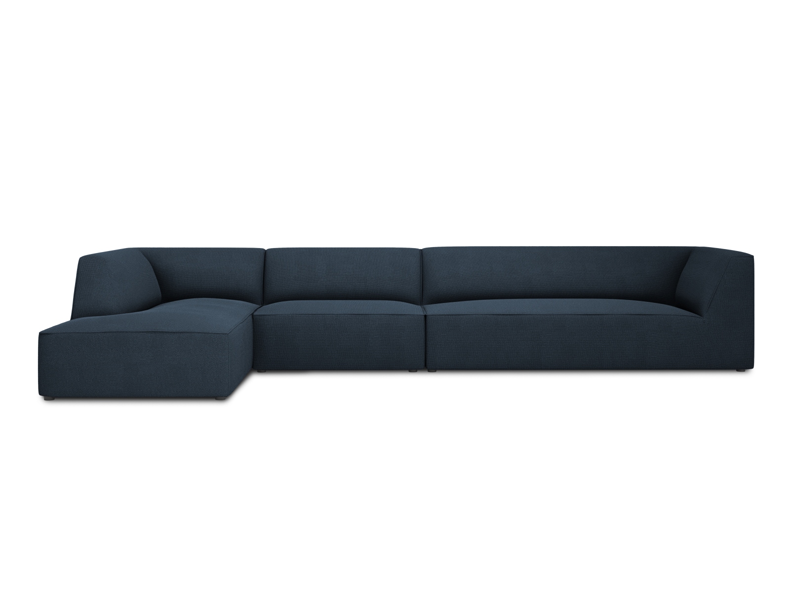Micadoni Ruby Modul Hjørnesofa  Venstre    Sæder Blå Stof   Sort Plast