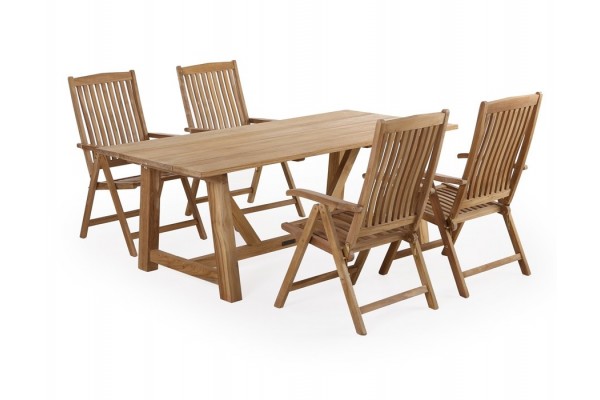 Hercules Devon Teak Havemøbelsæt – Elegant Udeliv Tilbud