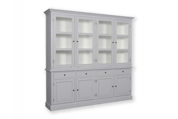 Elegant Vitrineskab i Hvidt med Fransk Design til Dit Hjem