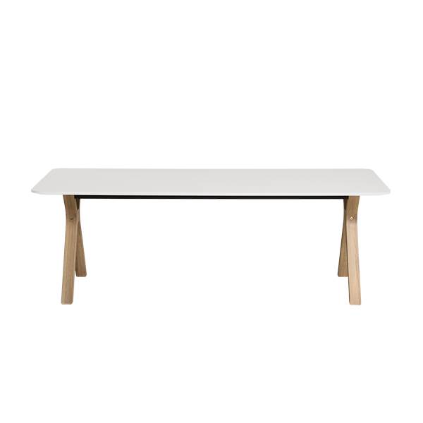 Andersen Furniture Space Udtræksbord Hvid Laminat Alpino   Hvidpigmenteret Mat Lak Sortmalet Kant    Hvidpigmenteret Mat Lak : Erling