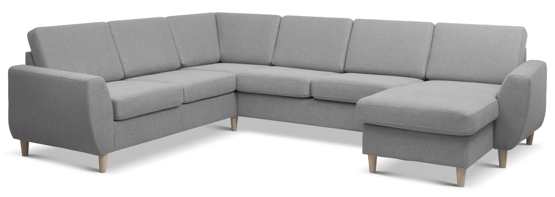 Wendy Sofa Sæt med Chaiselong – Elegant Grå Design