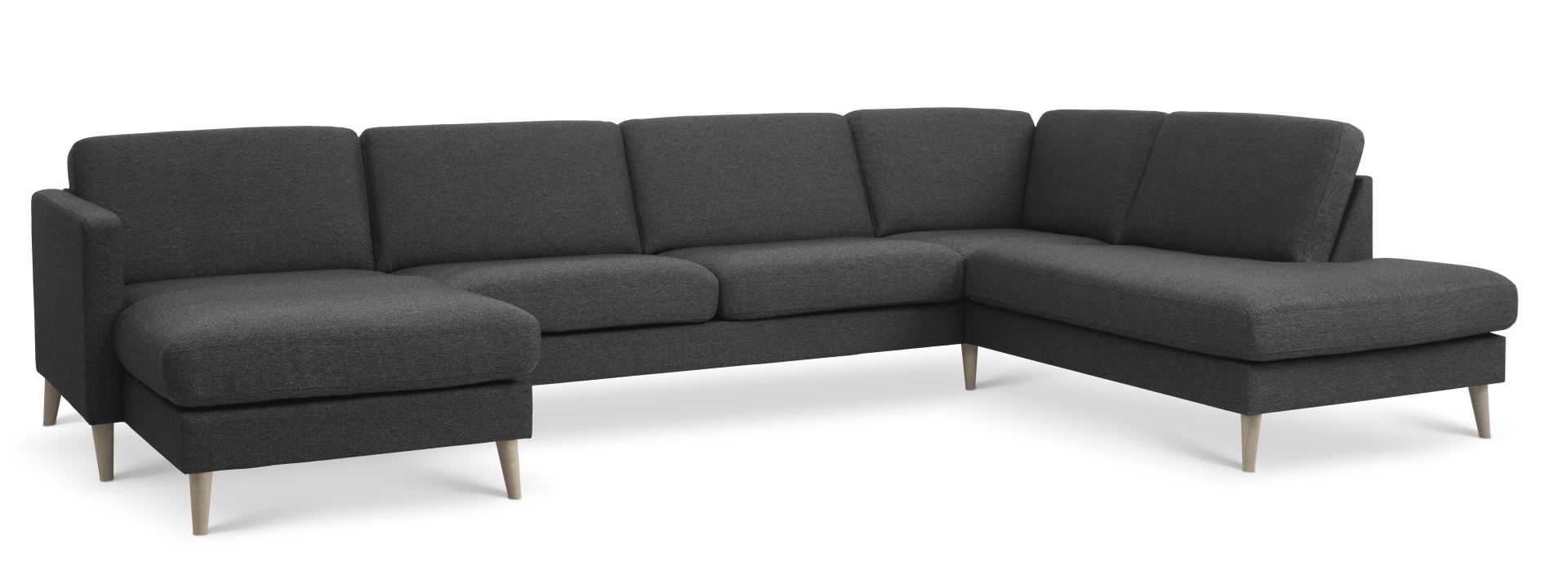 Ask Sofa Sæt 55 med Højre Chaiselong – Antracitgrå Elegance