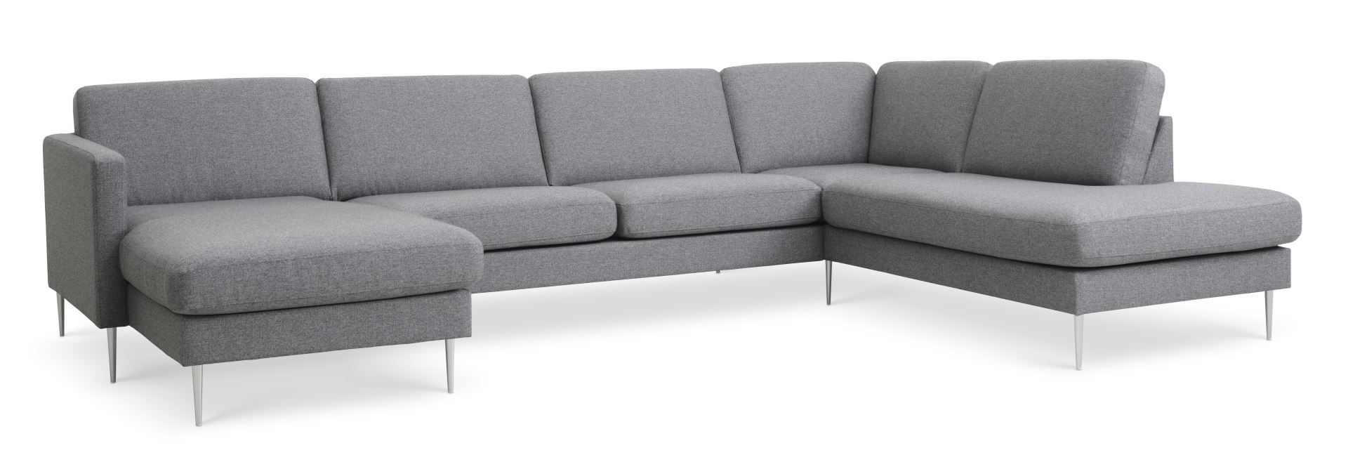 Ask Sæt 55 U-Sofa med Højre Chaiselong – Granitgrå Stil