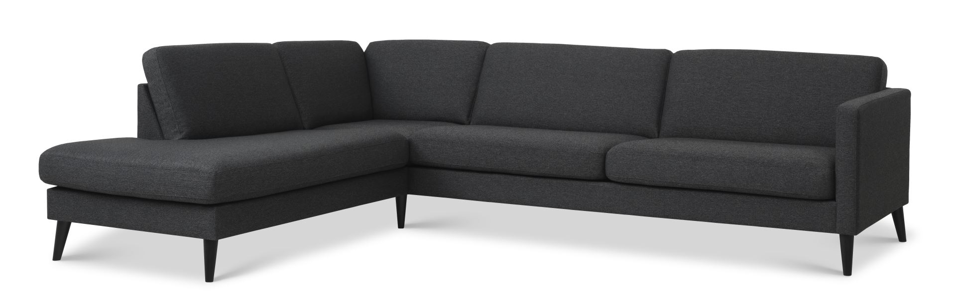 Ask Sæt 60 Sofa med Venstre Chaiselong - Antracitgrå Tilbud