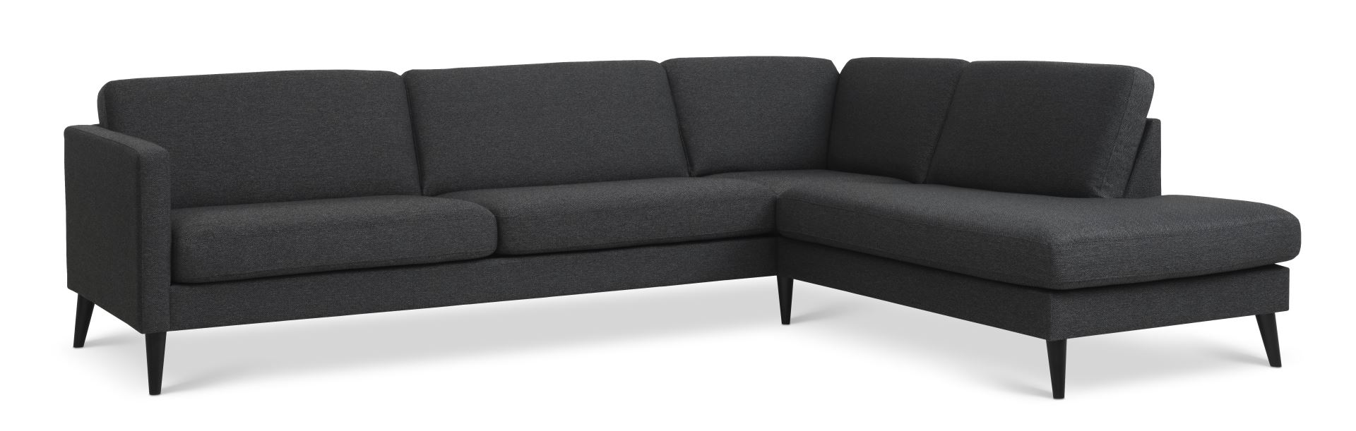 Ask Sæt 61 Sofa med Højre Chaiselong – Antracitgrå Tilbud
