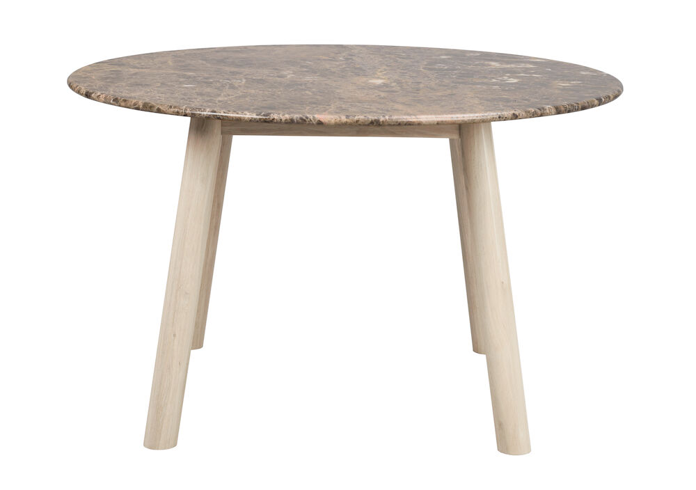 Rowico Taransay Rundt Spisebord i Brun Marmor - Ø125 cm