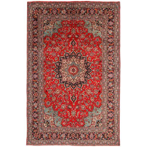 Håndlavet Iran Kashmar Tæppe i Beige/Rød - 189x298 cm