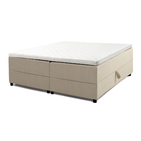 Space Dreams Sengebund     Opbevaring     Topmadras Beige Velour   Sort Træ  200x160