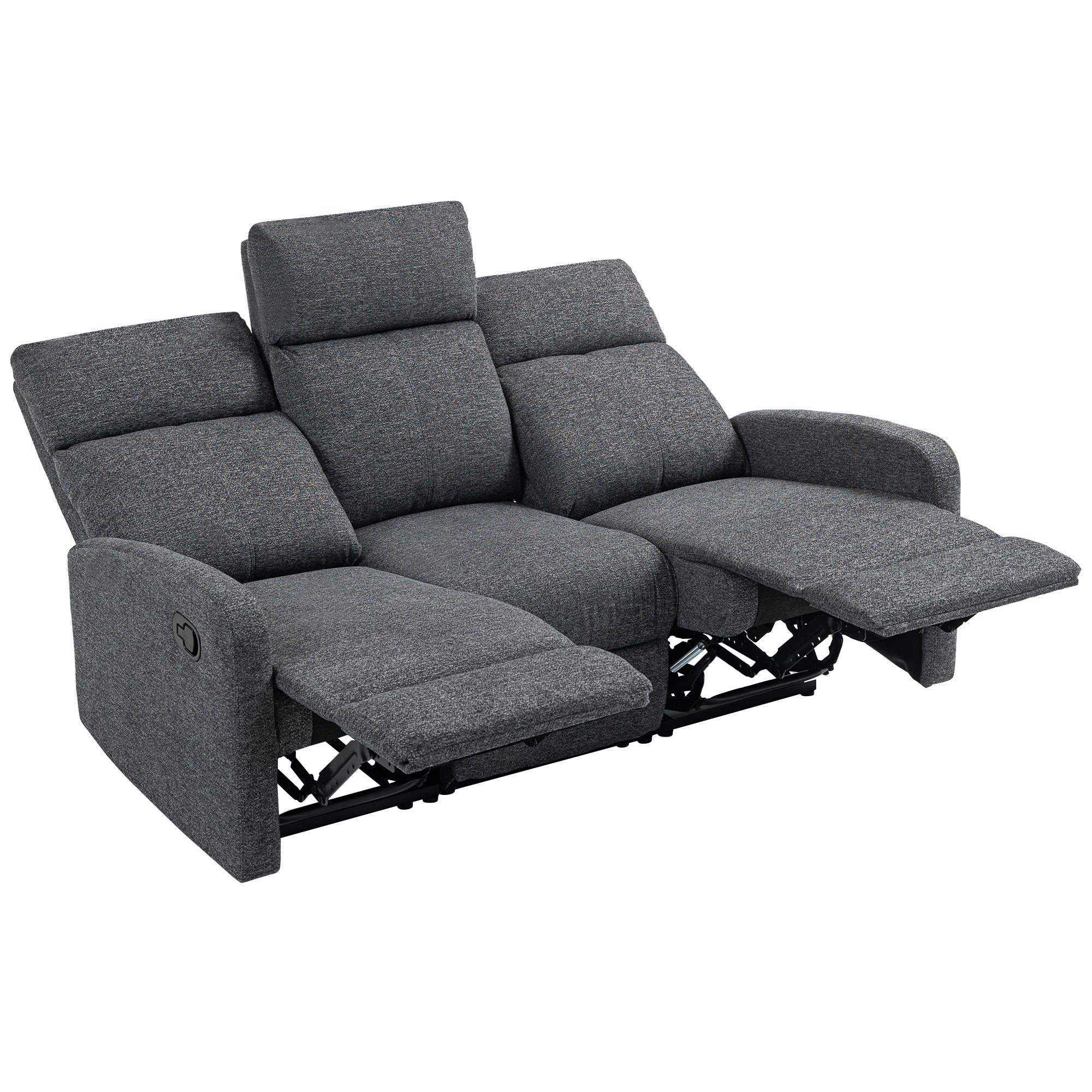 3-Personers Sofa med Justerbare Ryglæn – Grå Elegance