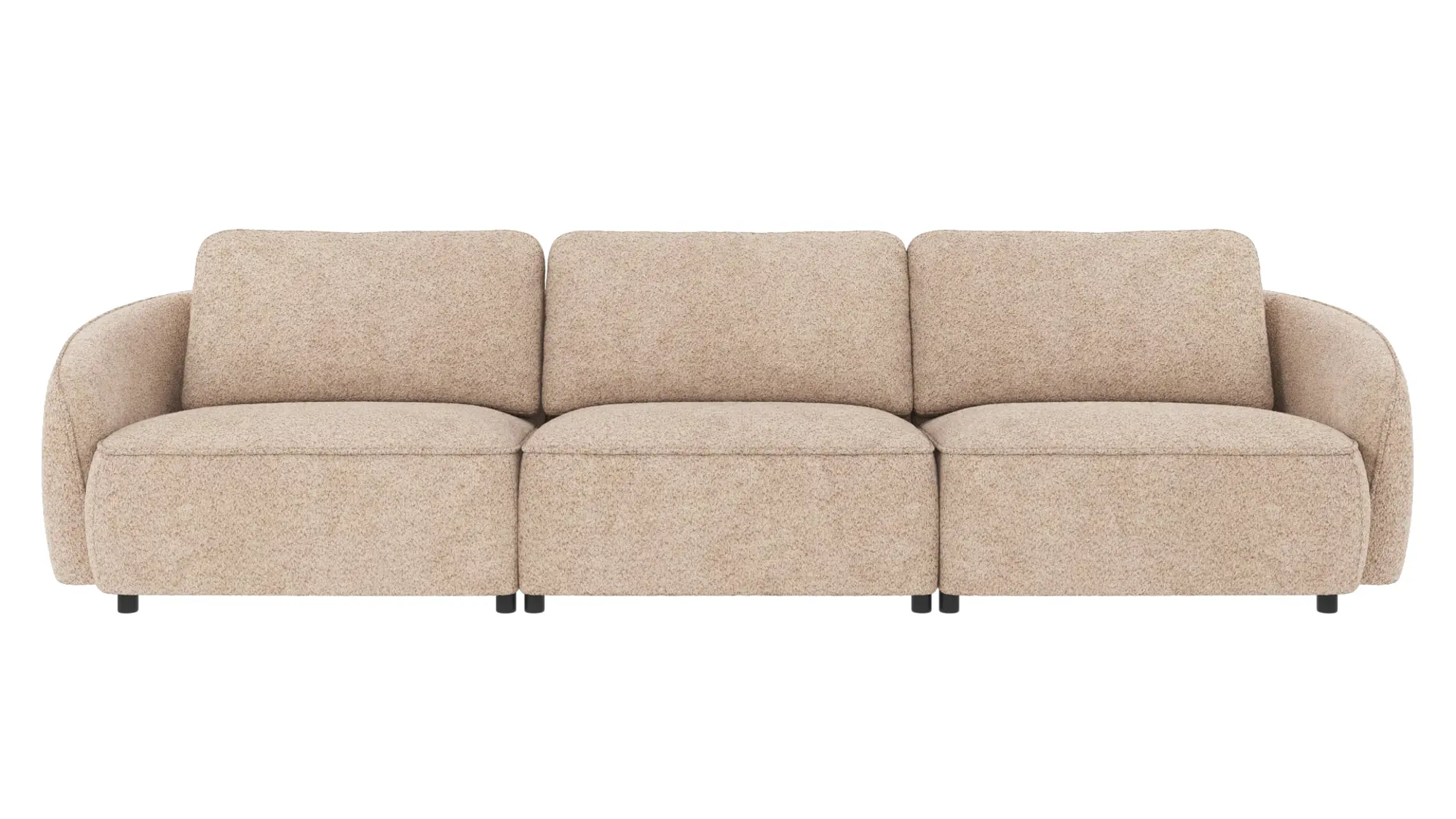 Rowico Norris   Per  Sofa Lys Beige Polyester Stof   Sort Plastik