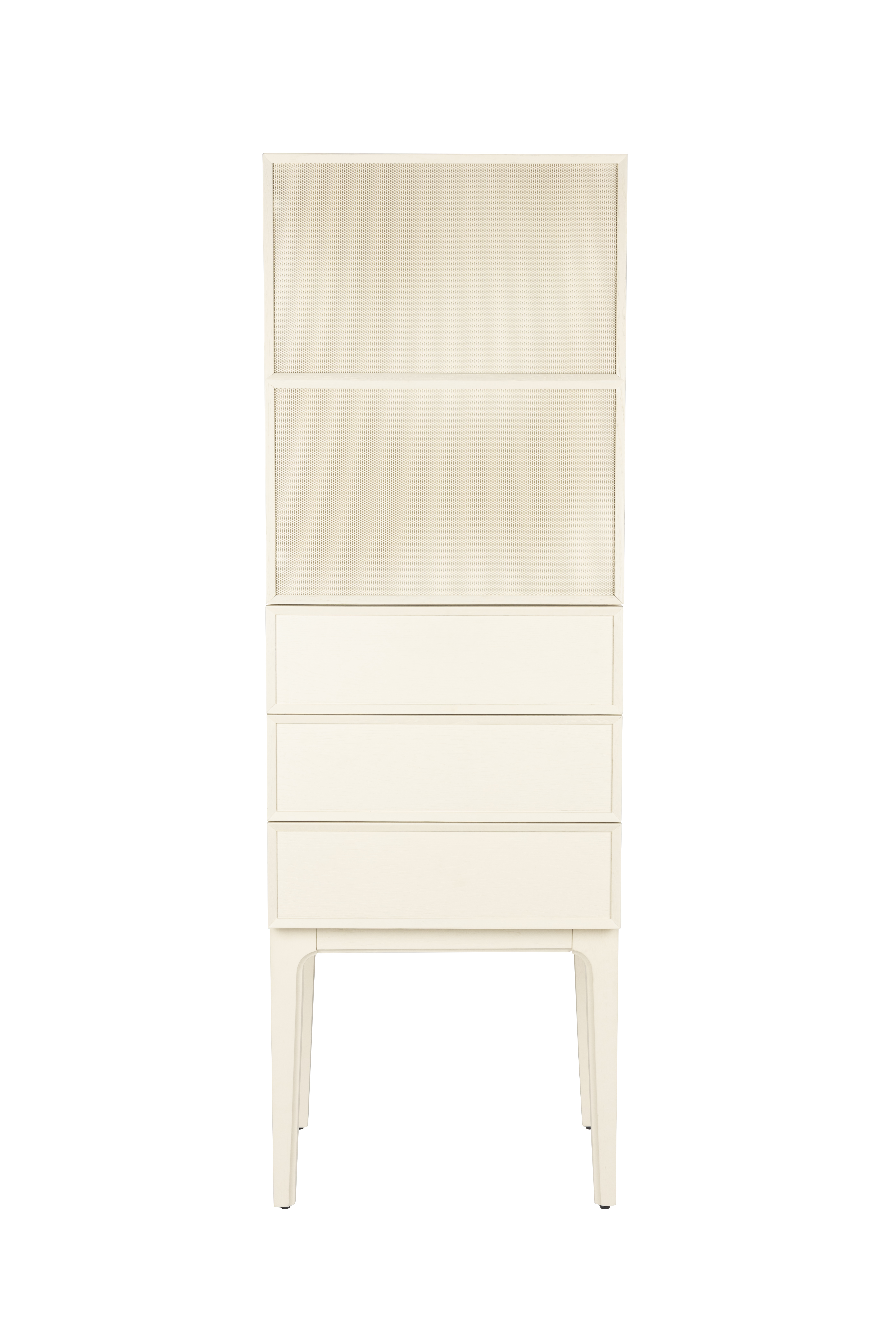 Zuiver June Skab med Mesh Låge – Elegant Beige Opbevaring