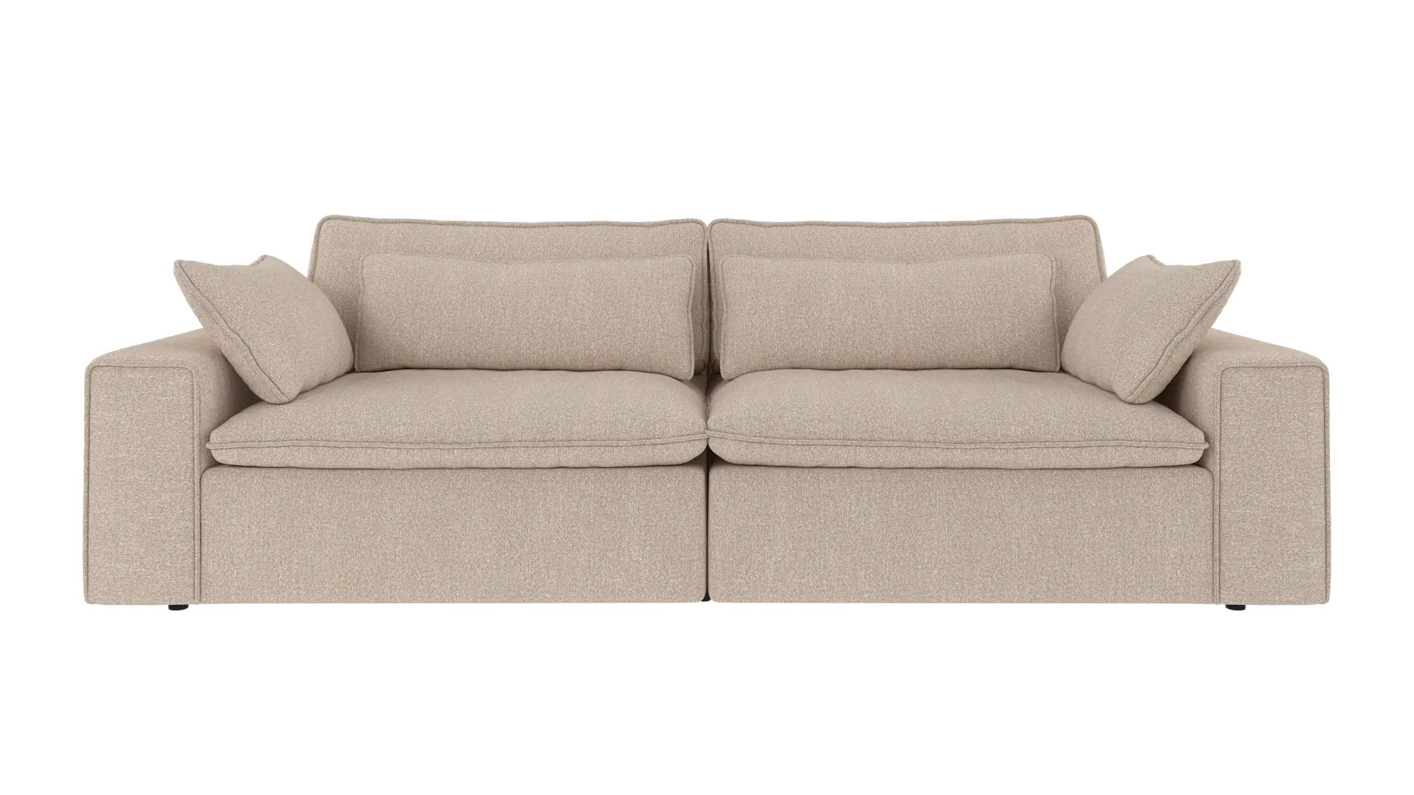 Rowico Rawlins   Pers  Sofa Lys Beige Polyester Stof   Sort Plastik