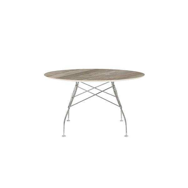 Kartell Glossy Spisebord Ø128 cm – Elegant Marmorlooktilbud