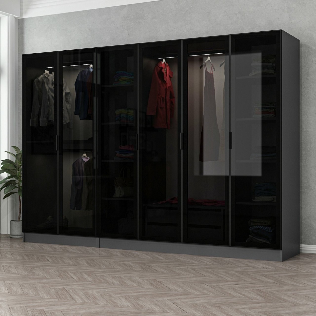 Stilfuld Funzi Living Garderobe med mange hylder til opbevaring