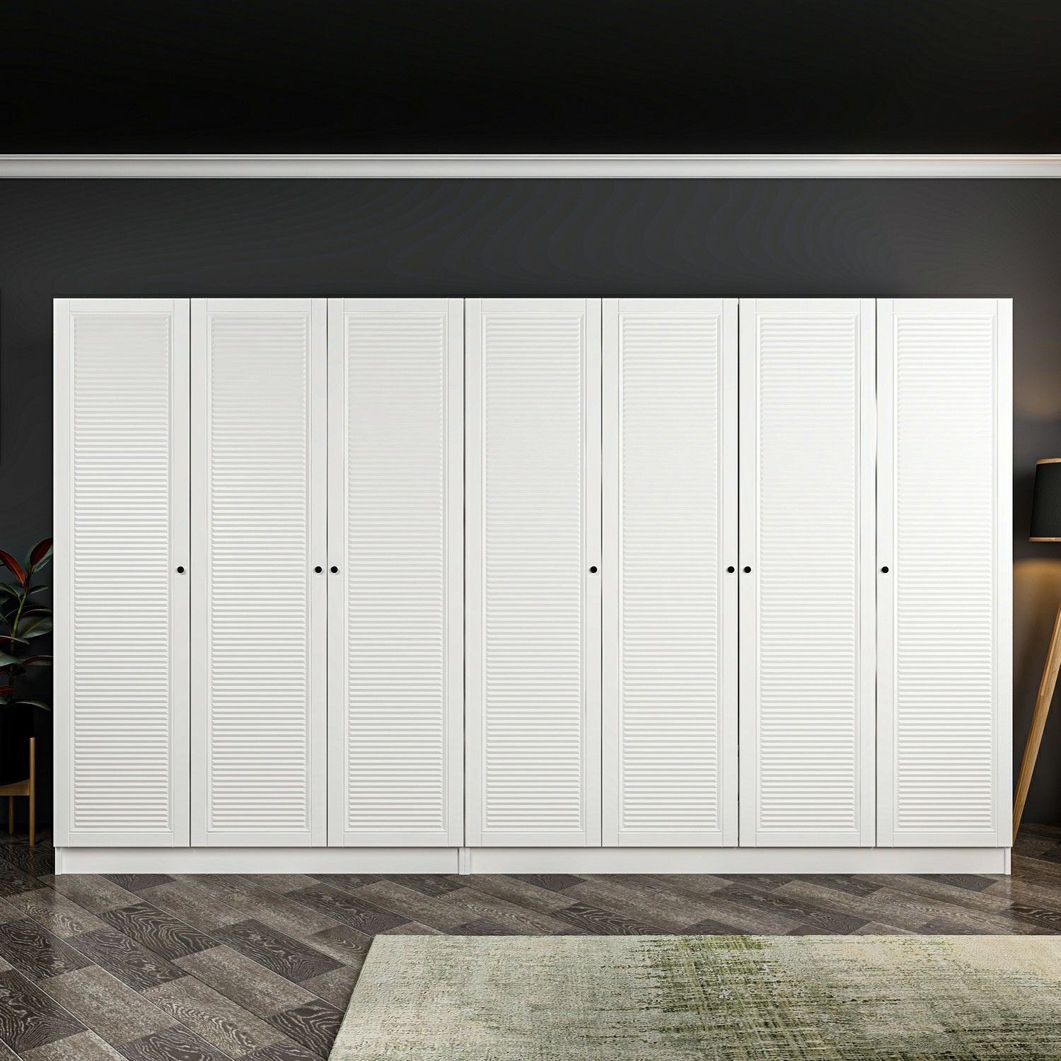 Funzi Living Mebran 8426 Garderobeskab - Hvid Melamin Tilbud