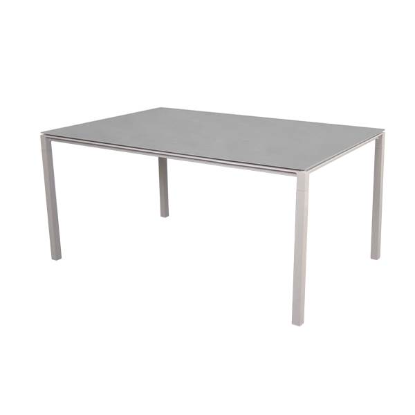 Cane-line Pure Havebord 150   90   Stel   Sand Bordplade   Betongrå Concrete Grey  Keramisk  : Erling Christensen Møbler