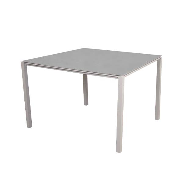 Cane-line Pure Have Xxxbord 100x100   Betongrå Bordplade  Stel: Sand Concrete Grey  Keramisk  : Erling Christensen Møbler