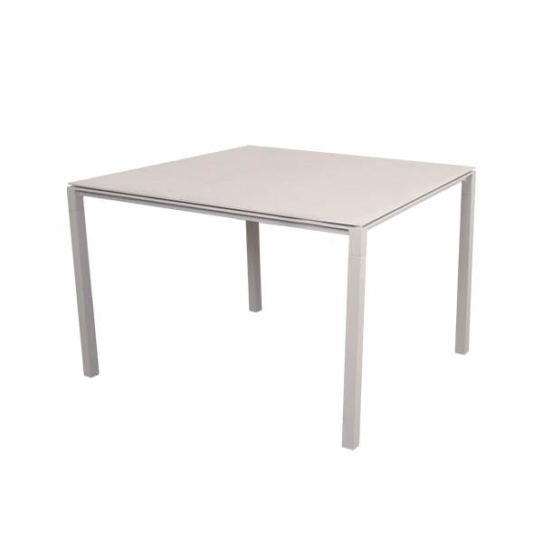 Cane-line Pure Havebord 100x100   Toscana Sand Bordplade  Stel: Sand Sand : Erling Christensen Møbler