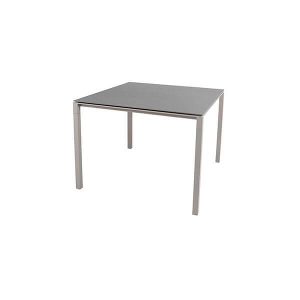 Cane-line Pure Havebord 100x100 – Basalt Grå, Taupe Stel