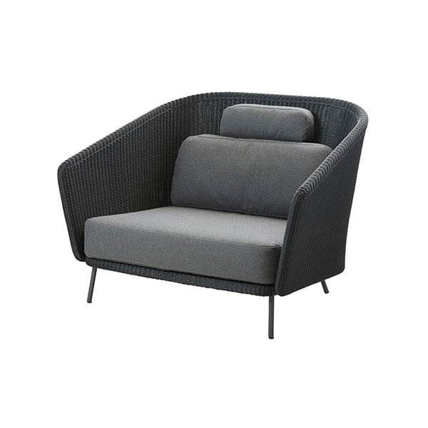 Cane-line Mega Loungestol med Hynder – Grå Elegance