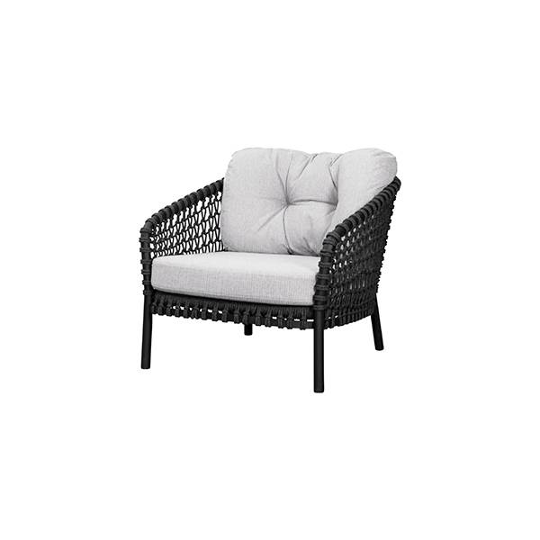 Cane-line Ocean Large Loungestol – Mørkegrå Soft Rope