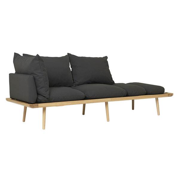 Umage Lounge Around 3-personers sofa i elegant egetræ