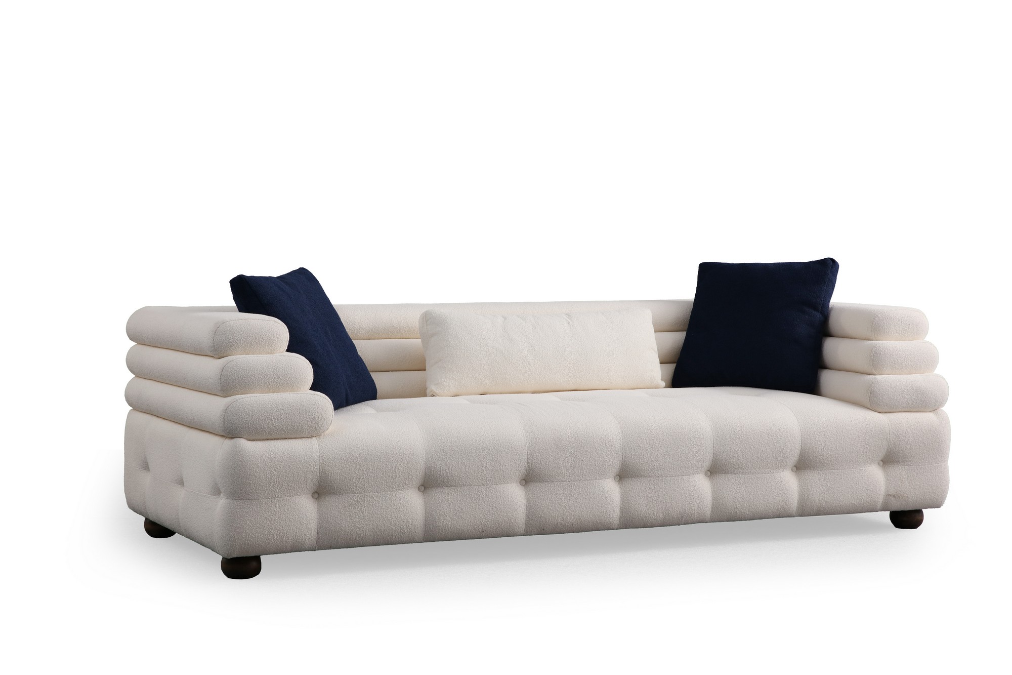 Nordvärk Boston 3-Personers Sofa i Hvid Polyester – Tilbud!