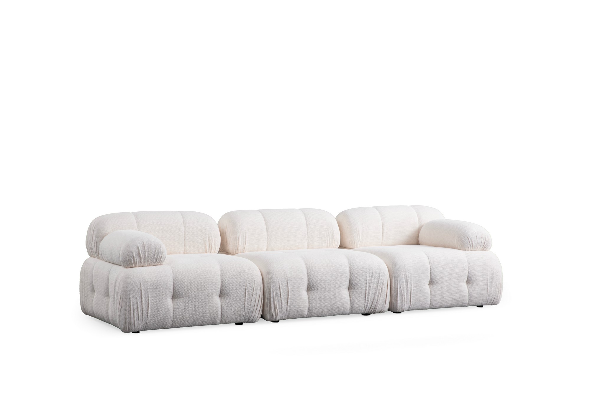 Nordvärk Petite 3-personers Sofa – Elegant Hvid & Sort