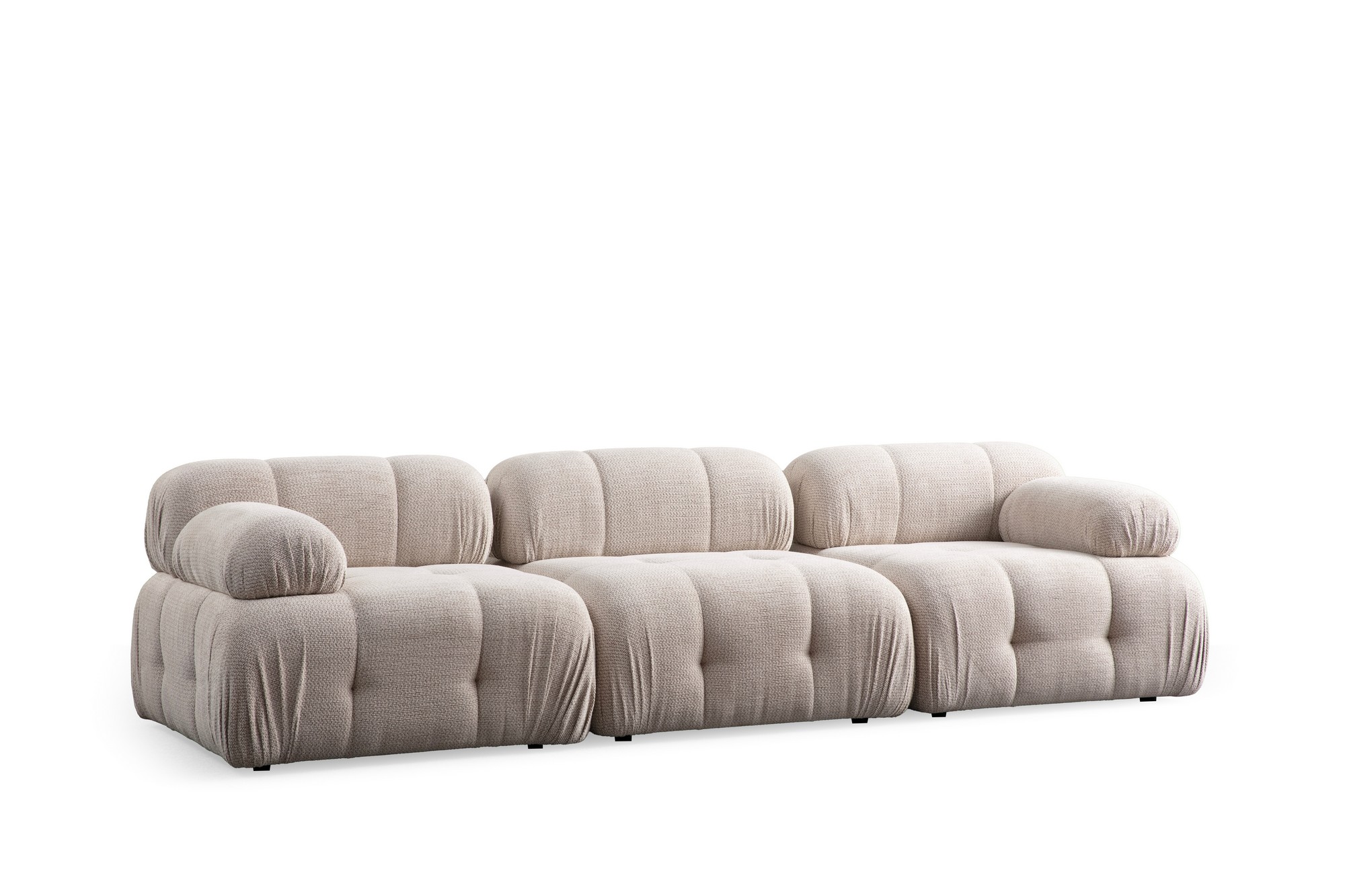 Nordvärk Petite 3-personers sofa i creme og sort plastik