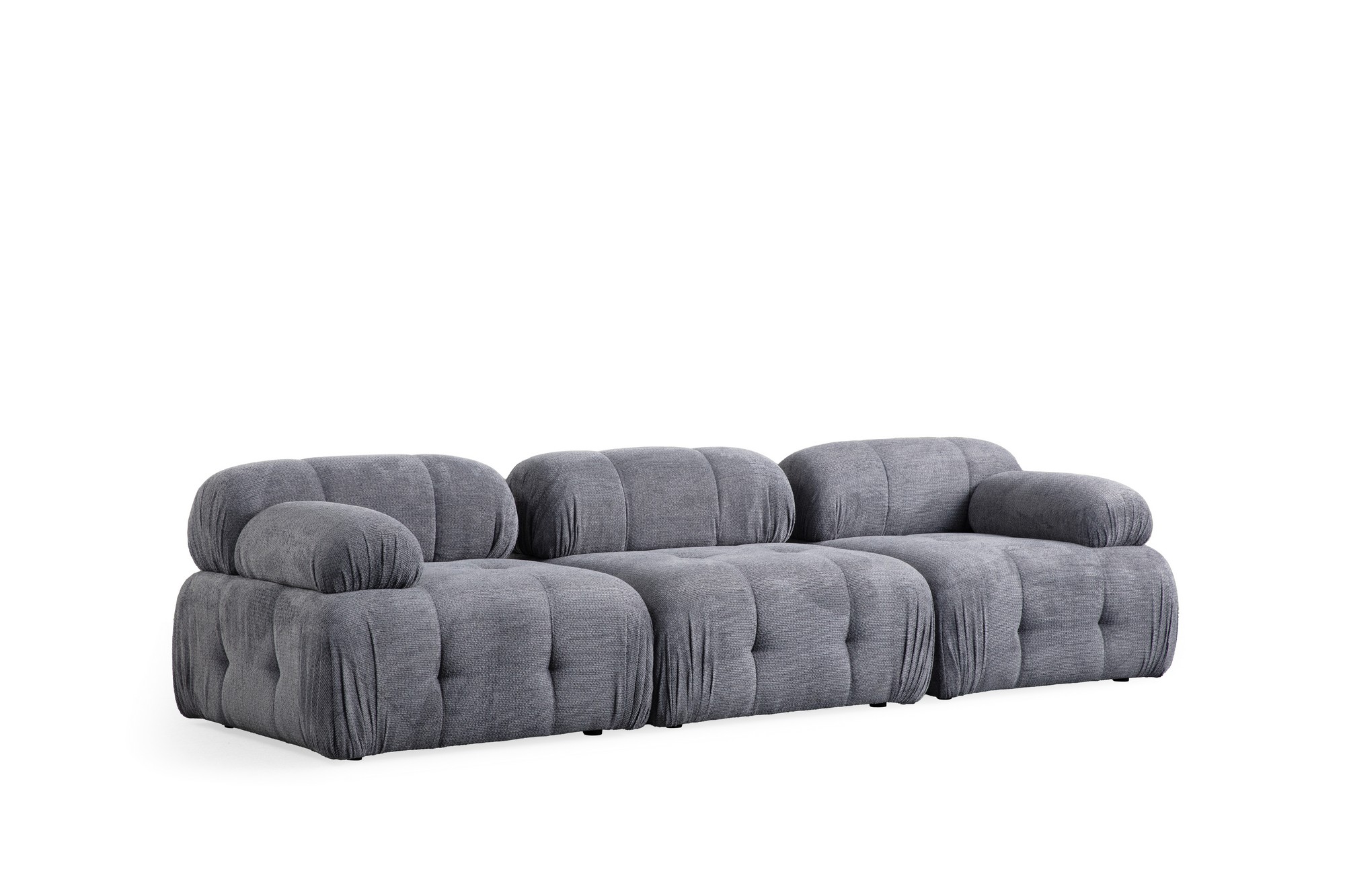 Nordvärk Petite 3-Personers Sofa – Elegant Grå Design