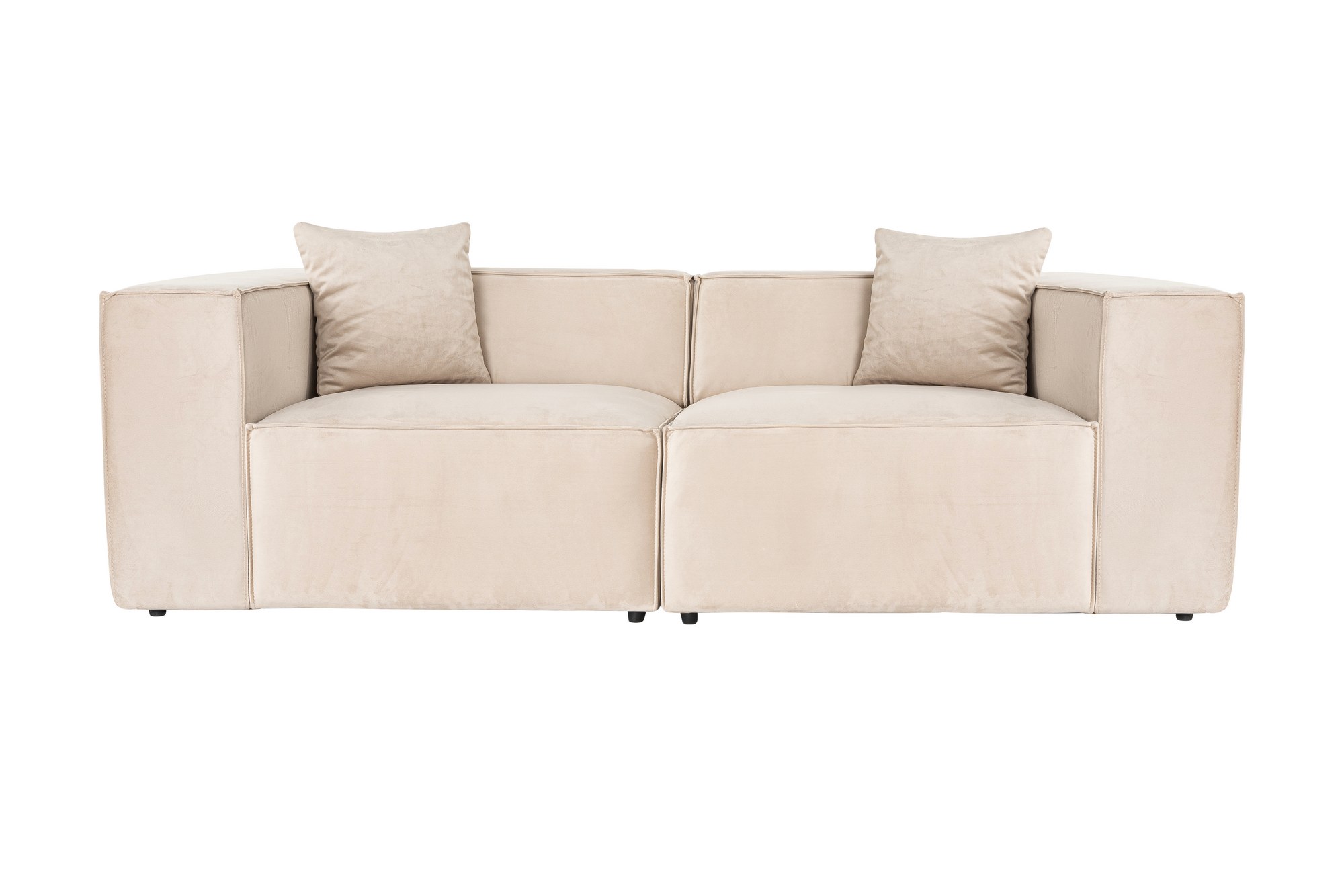 Nordvärk Lora   Pers  Sofa       Puder Creme Stof   Plastik