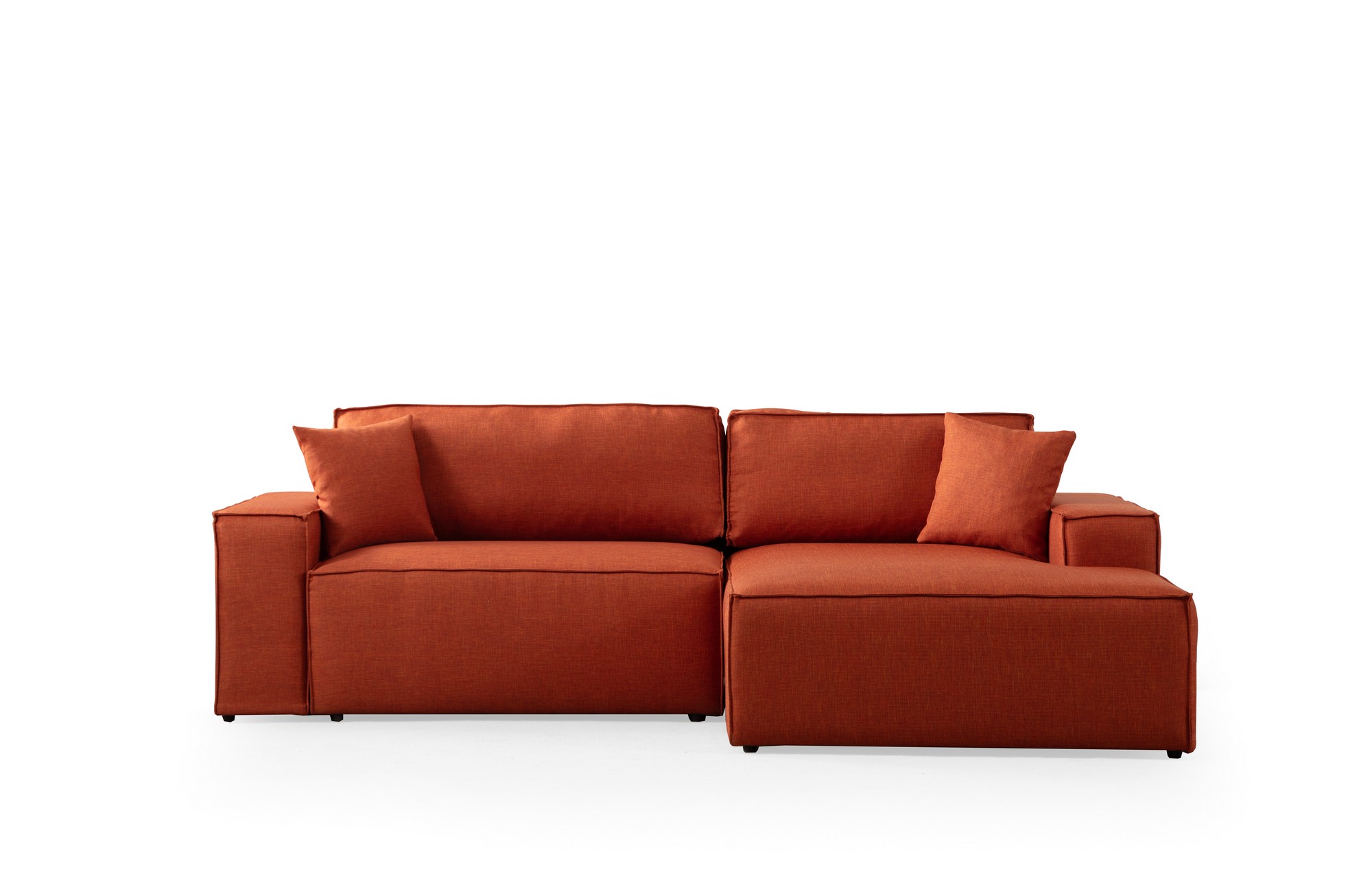 Nordvärk Rlo Hjørnesofa med Opbevaring – Orange Elegance