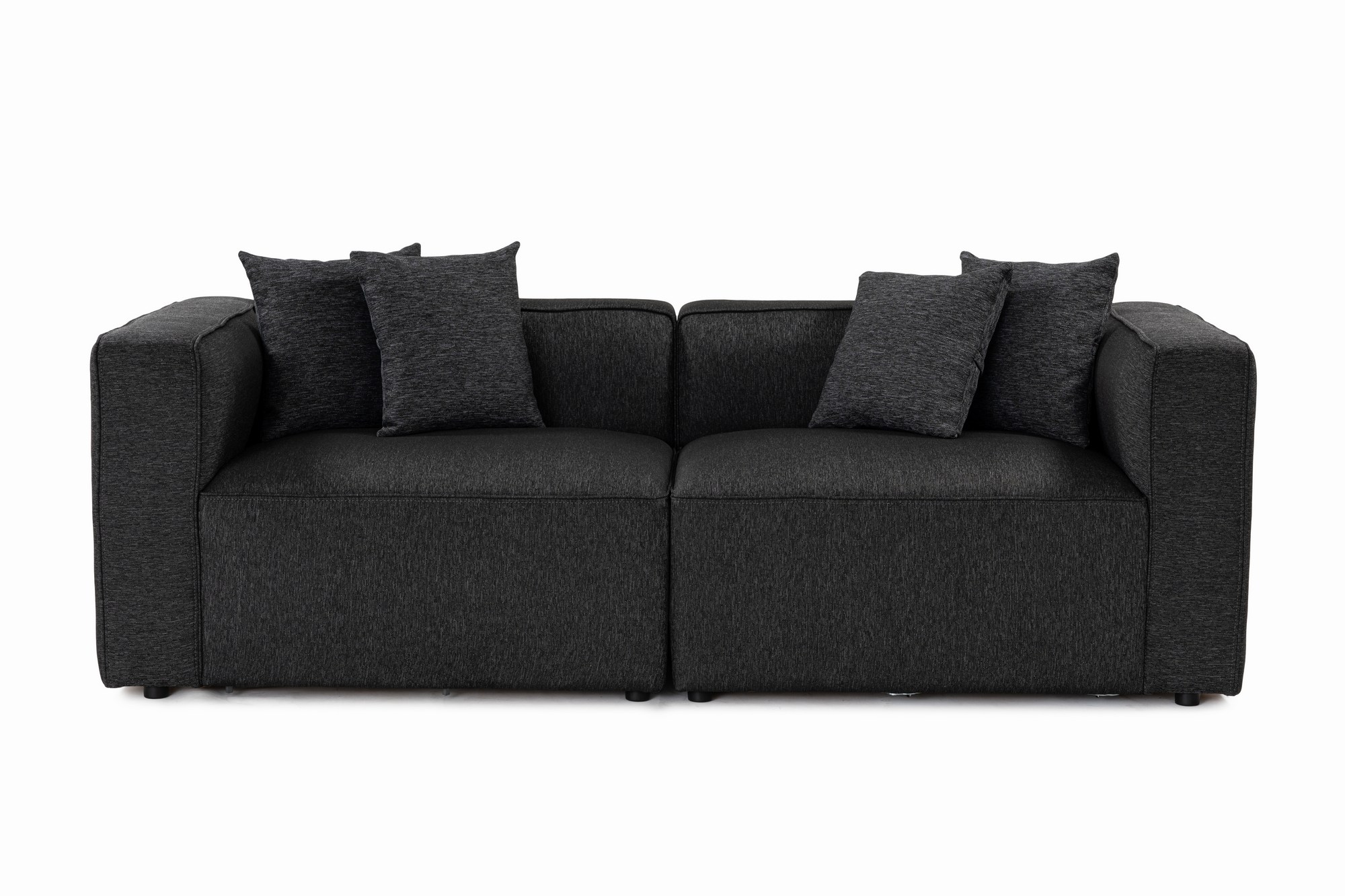Nordvärk Mora     Pers  Sofa Antracitgrå Stof   Plastik