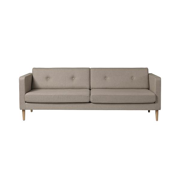 Elegant 3-personers sofa i massiv eg fra FDB Møbler