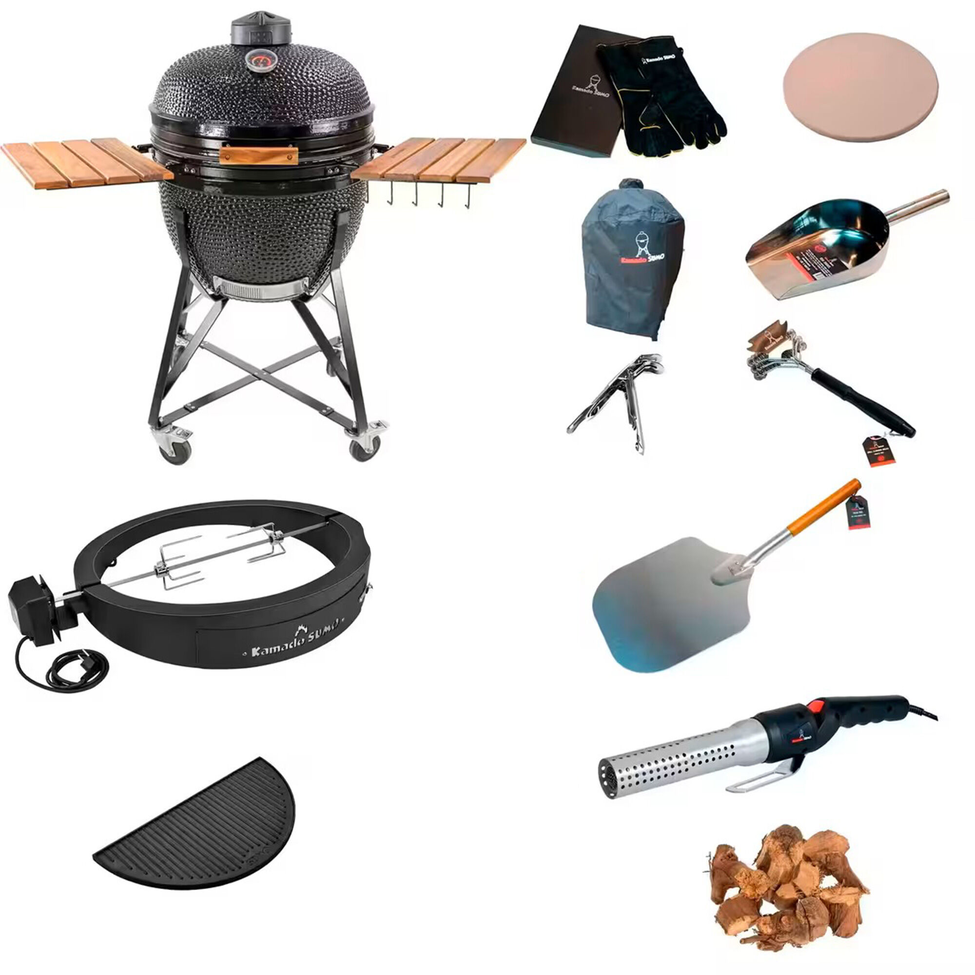 Kamado Sumo Maxi Deluxe Pakke  Sort
