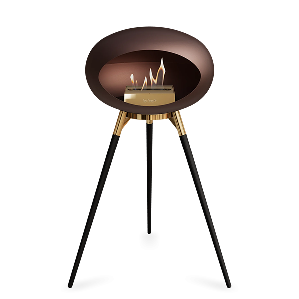 Elegant Biopejs med Rose Gold Stel og Sorte Ben