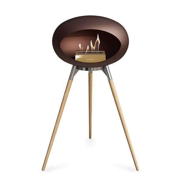 Elegant Biopejs i Mocca med Rose Gold Brænder - Nordisk Stil
