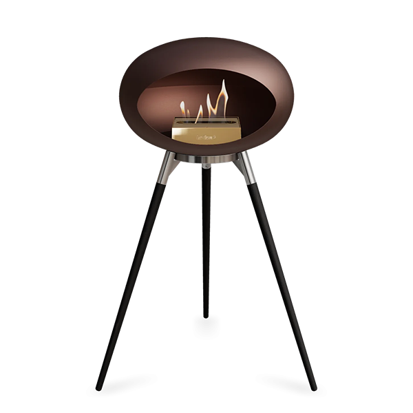 Le Feu Biopejs i Mocca med Rose Gold Brænder - Stilrent Design
