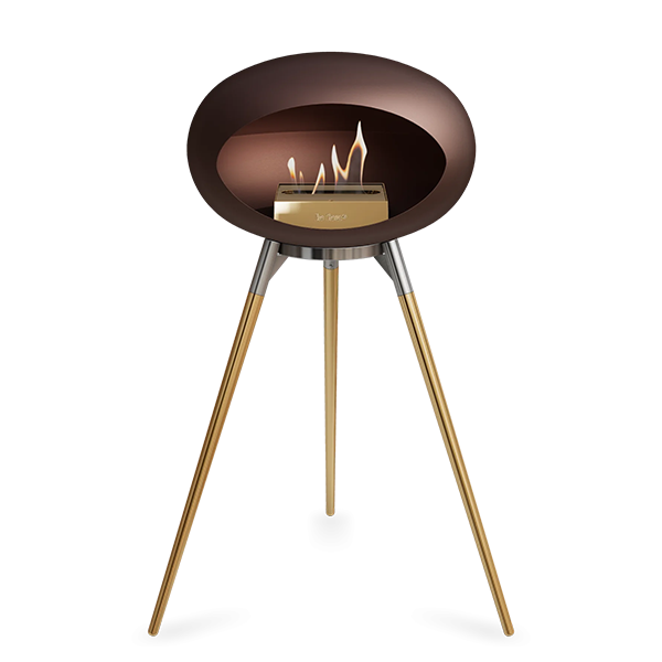 Elegant Biopejs i Mocca med Rose Gold Ben og Stålstel