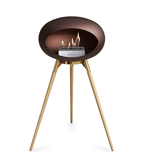 Le Feu Ground Wood High Biopejs i Mocca – Rose Gold Stål