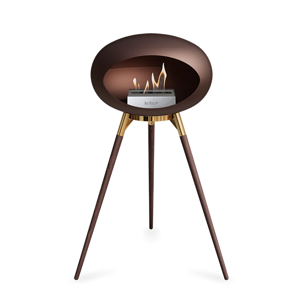 Elegant Biopejs i Mocca med Røget Eg og Rose Gold Stel