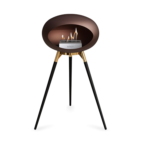 Le Feu Ground Wood High Biopejs - Sorte Ben, Rose Gold Stål