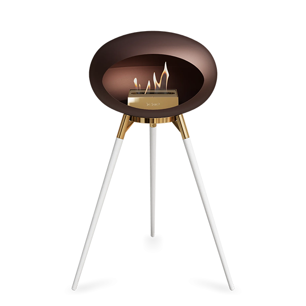 Le Feu Ground Wood High Biopejs - Mocca med Rose Gold Detaljer