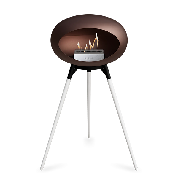 Le Feu Ground Wood High Biopejs - Mocca, Hvide Ben, Stål