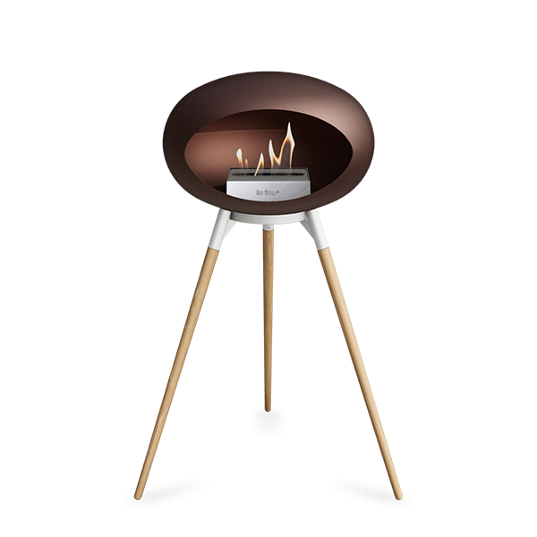 Le Feu Ground Wood High Biopejs – Mocca, Hvidt Stel, Stål