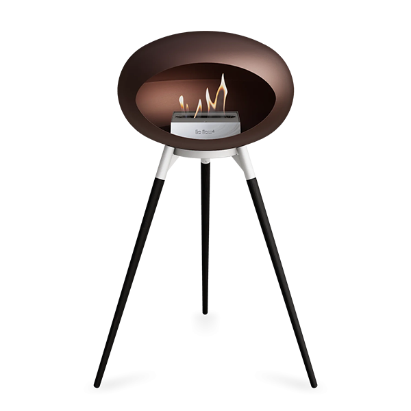 Le Feu Ground Wood High Biopejs – Mocca med Stål Brænder